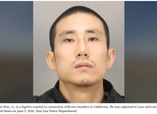 涉嫌在加州犯下两起谋杀案的亚裔逃犯在老挝被捕并被引渡回美