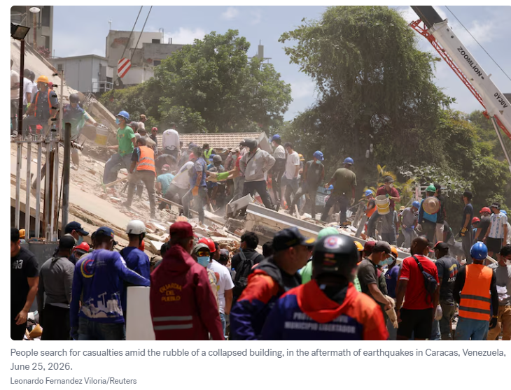 委内瑞拉代理总统:地震死亡人数升至至少589人,数千人受伤 1 image 390
