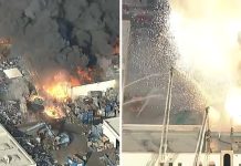 南艾尔蒙地发生大规模建筑火灾 数英里可见浓烟