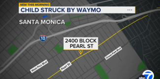 圣塔莫尼卡发生儿童被Waymo自动驾驶汽车撞伤事件