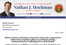 洛县检察官霍克曼宣布在全国人口贩运预防月期间采取创新方法打击性剥削者/嫖客和皮条客