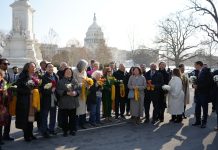 国会亚太裔政治行动委员会(CAPAC)、众议院和参议院民主党人欢迎佛教僧侣步行和平之旅抵达华盛顿特区