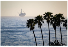 在特朗普与加州的争端中,石油十年来首次通过圣塔巴巴拉沿海管道输送