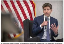 OpenAI 首席执行官 Sam Altman 位于旧金山的住所遭燃烧弹袭击