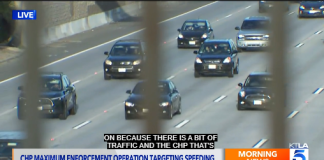 加州公路巡逻局启动全州范围内的超速执法行动