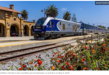 洛杉矶至圣路易斯奥比斯波的每日往返列车服务将于5月4日开通