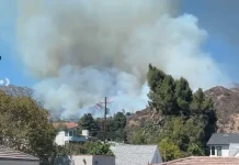 南加州酷热天气下多地爆发山火