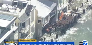 南加州迎极端高潮位 长滩加紧筑沙堤保护海滨住宅