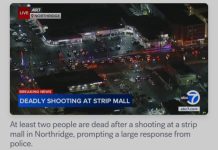 加州州立大学北岭分校附近购物中心发生枪击案,至少2人死亡